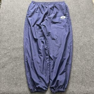 Adidas Track Pants Mens XL Blue Lined Elastic Cuff Logo Zip Ankle Joggers